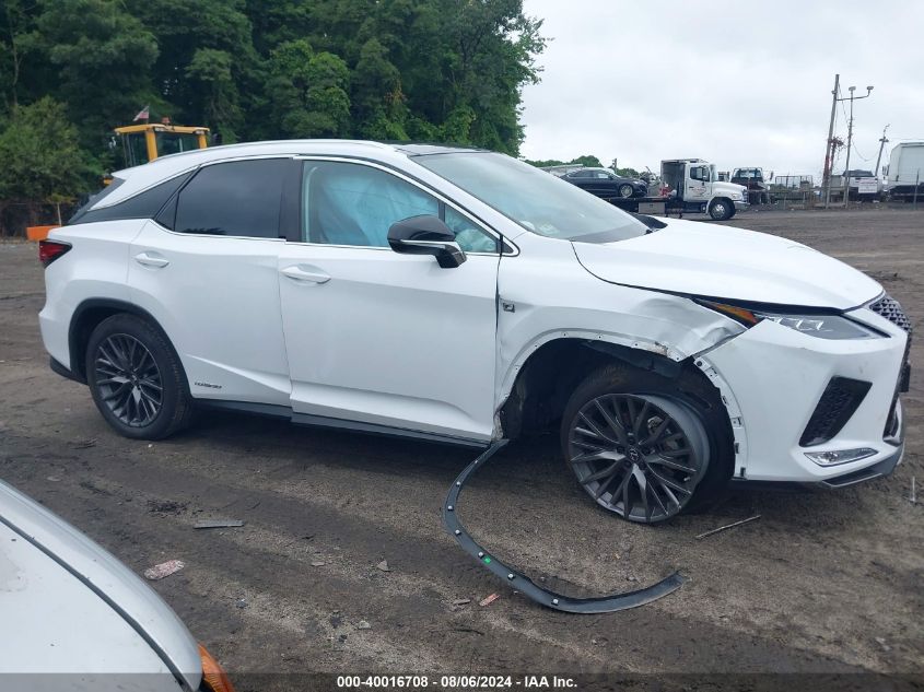 2022 Lexus Rx 450H F Sport Handling VIN: 2T2YGMDA5NC088352 Lot: 40016708