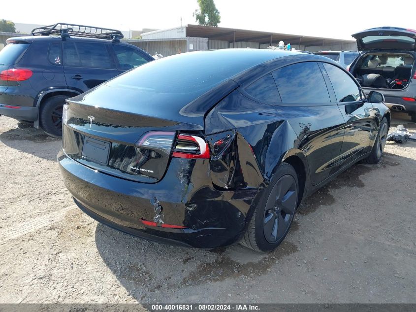 2022 Tesla Model 3 Long Range Dual Motor All-Wheel Drive VIN: 5YJ3E1EB6NF349736 Lot: 40016831