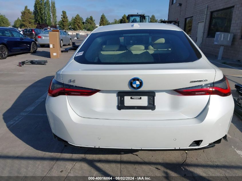 2023 BMW I4 Edrive35 VIN: WBY43AW02PFP64623 Lot: 40016864