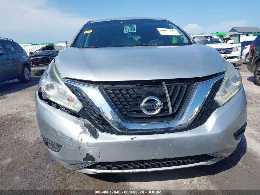 2015 Nissan Murano S VIN: 5N1AZ2MGXFN265397 Lot: 40017046