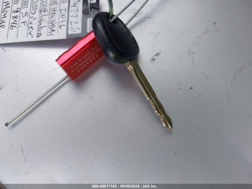 2016 Hyundai Elantra Se VIN: KMHDH4AE7GU559846 Lot: 40017162