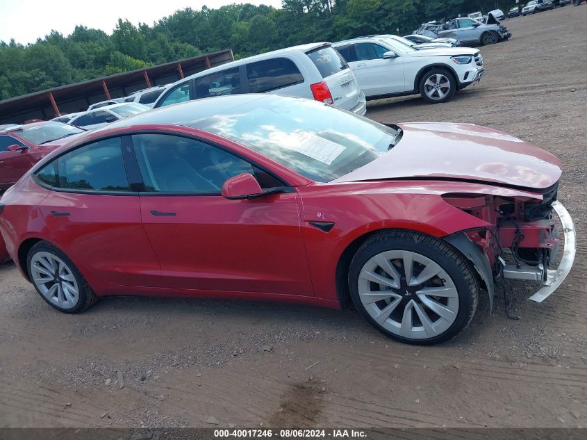 2022 Tesla Model 3 Long Range Dual Motor All-Wheel Drive VIN: 5YJ3E1EB9NF234967 Lot: 40017246