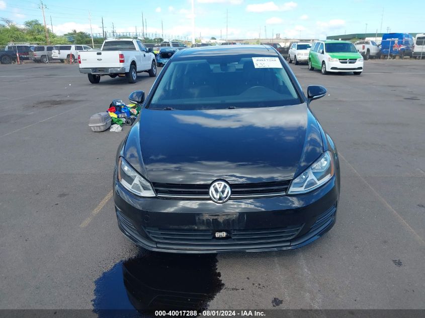 2017 Volkswagen Golf S/Tsi Se 4-Door/Tsi Sel 4-Door/Tsi Wolfsburg Edition 4-Door VIN: 3VW217AU6HM025507 Lot: 40017288