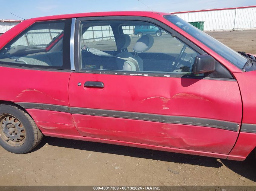 1991 Ford Escort Lx VIN: 3FAPP11J6MR164131 Lot: 40017309