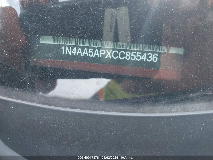 2012 Nissan Maxima 3.5 Sv VIN: 1N4AA5APXCC855436 Lot: 40017376