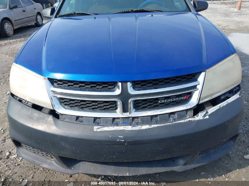 2013 Dodge Avenger Se V6 VIN: 1C3CDZAG2DN582035 Lot: 40017693