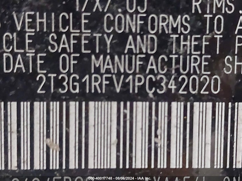 2023 TOYOTA RAV4 LE - 2T3G1RFV1PC342020