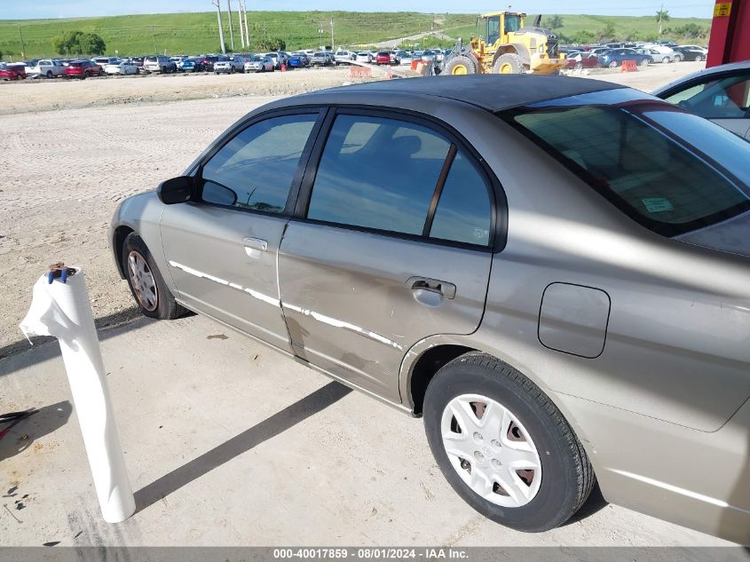 2003 Honda Civic Lx VIN: 2HGES16553H617887 Lot: 40017859