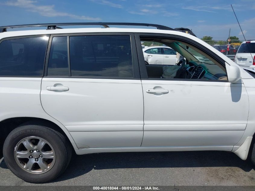 2006 Toyota Highlander V6 VIN: JTEGP21A660113646 Lot: 40018044