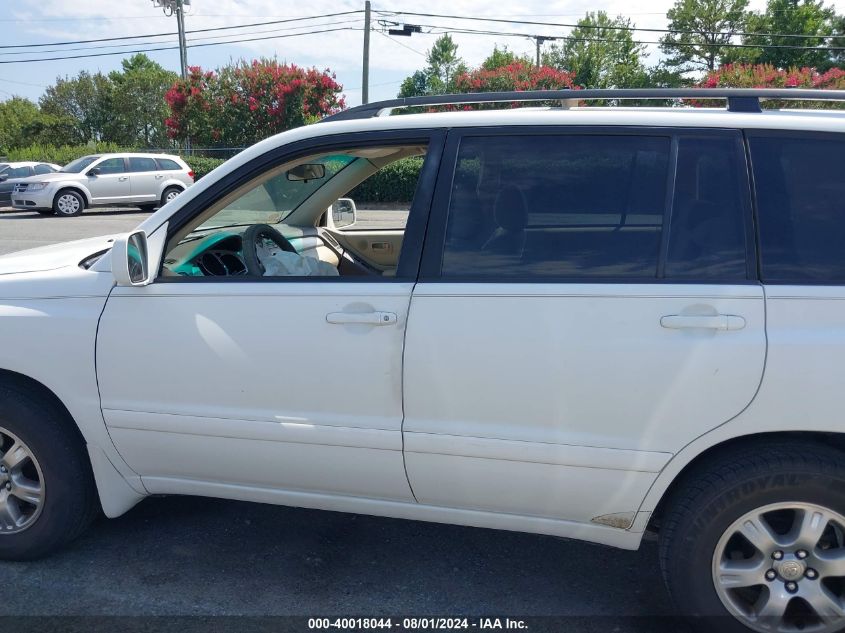 2006 Toyota Highlander V6 VIN: JTEGP21A660113646 Lot: 40018044