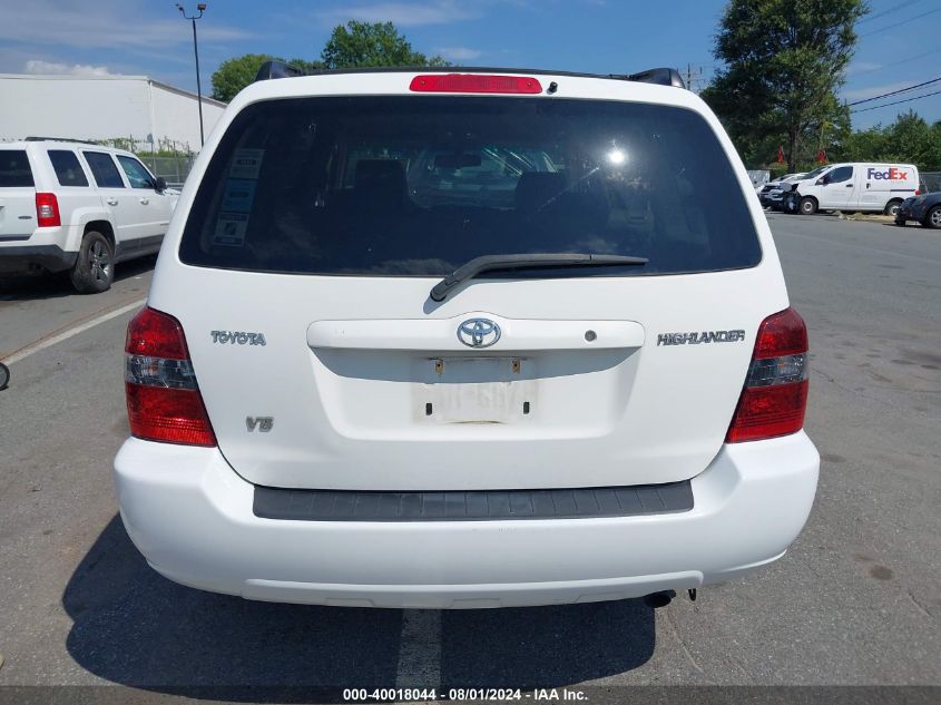 2006 Toyota Highlander V6 VIN: JTEGP21A660113646 Lot: 40018044