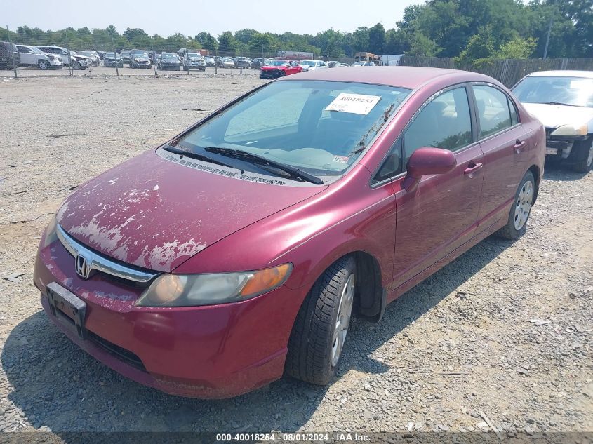 2008 Honda Civic Lx VIN: 1HGFA15588L116866 Lot: 40018254