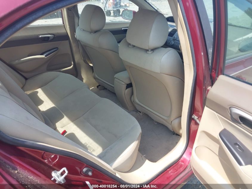 2008 Honda Civic Lx VIN: 1HGFA15588L116866 Lot: 40018254