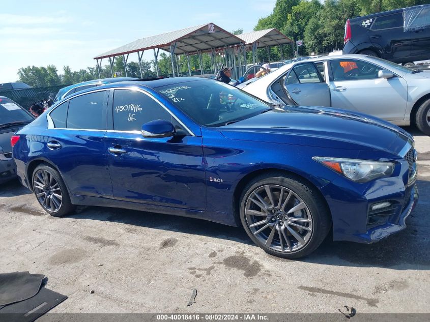 2016 Infiniti Q50 3.0T Red Sport 400 VIN: JN1FV7AR6GM450131 Lot: 40018416