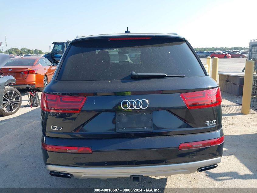 2017 Audi Q7 3.0T Premium VIN: WA1VAAF76HD029272 Lot: 40018607