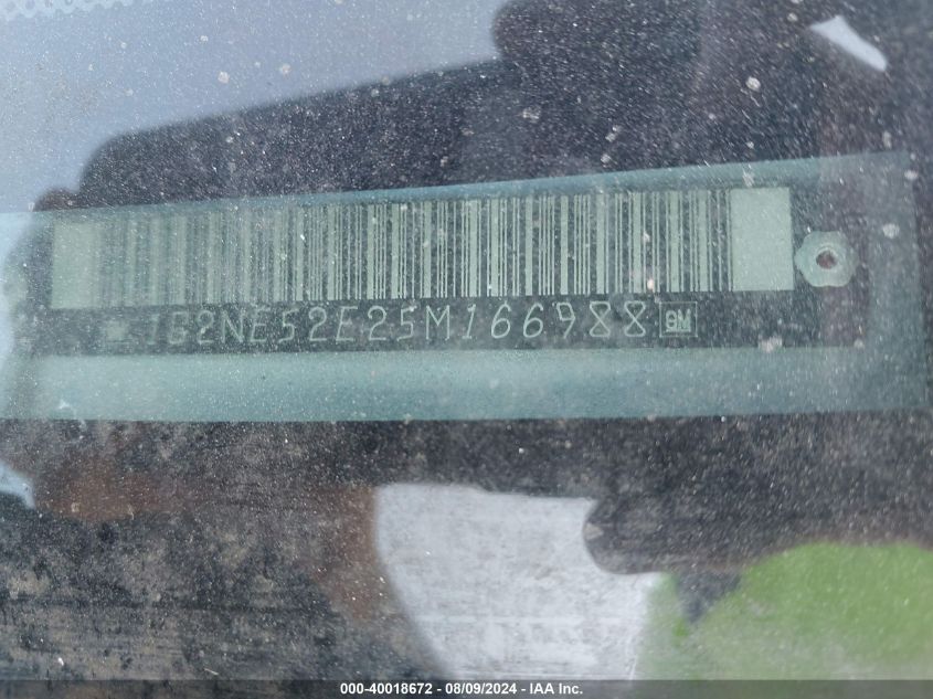 2005 Pontiac Grand Am Se VIN: 1G2NE52E25M166988 Lot: 40018672