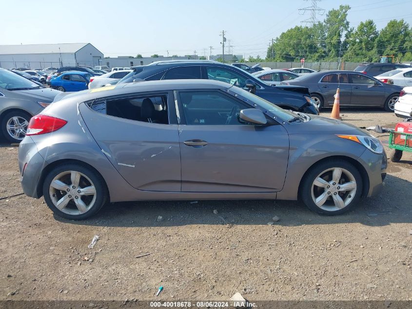 2013 Hyundai Veloster Base W/Black VIN: KMHTC6AD2DU087161 Lot: 40018678