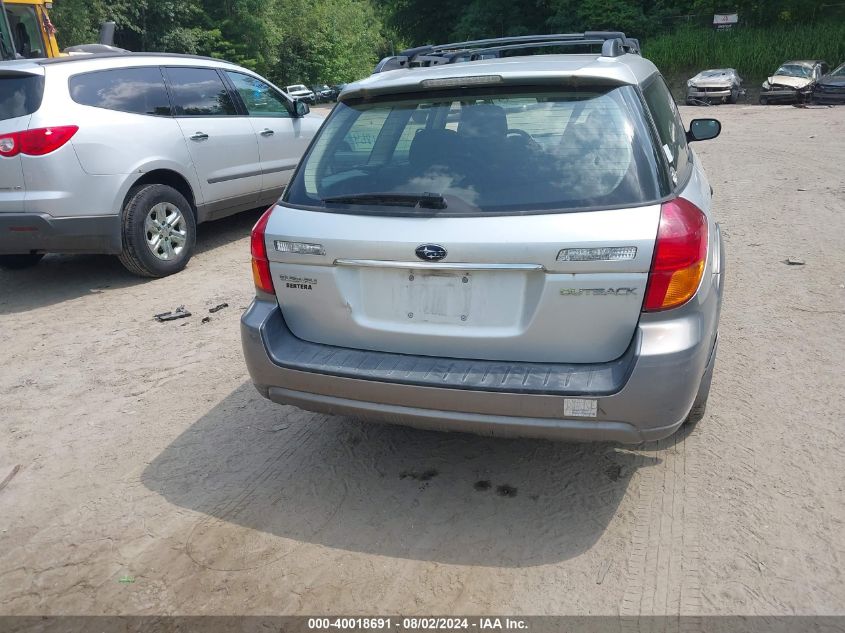 2006 Subaru Outback 2.5I VIN: 4S4BP61C267311490 Lot: 40018691