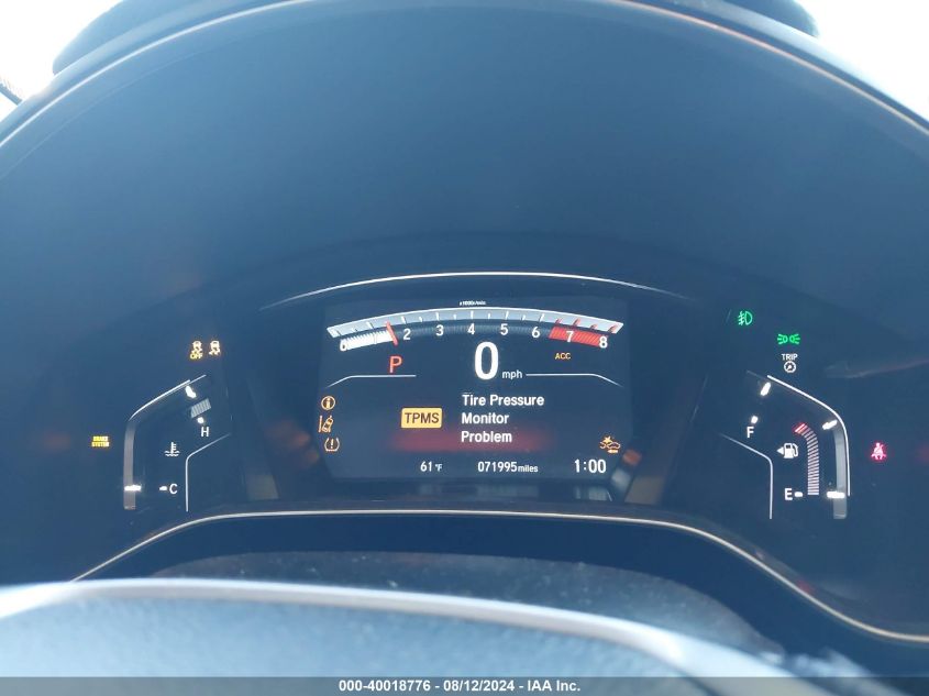 2019 Honda Cr-V Ex VIN: 7FARW2H52KE052594 Lot: 40018776