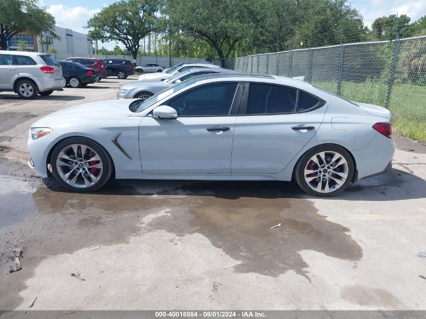 2019 Genesis G70 3.3T Advanced VIN: KMTG34LE6KU027334 Lot: 40018884