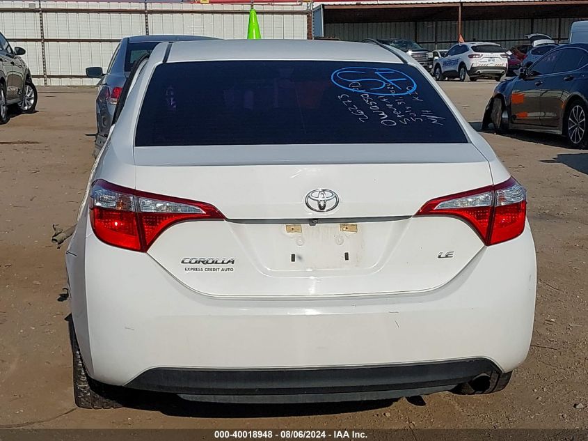 2016 Toyota Corolla Le VIN: 5YFBURHE8GP420235 Lot: 40018948