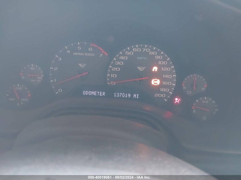 2001 Chevrolet Corvette VIN: 1G1YY32G315102297 Lot: 40019061