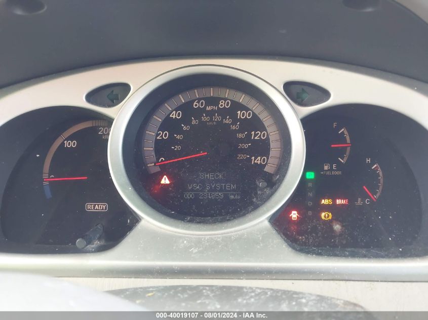 2007 Toyota Highlander Hybrid Limited V6/V6 VIN: JTEDW21A476019883 Lot: 40019107