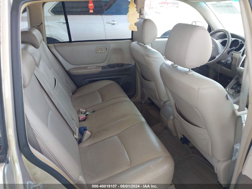 2007 Toyota Highlander Hybrid Limited V6/V6 VIN: JTEDW21A476019883 Lot: 40019107