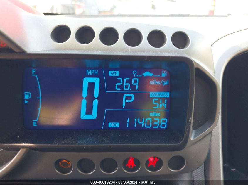 2012 Chevrolet Sonic 2Lt VIN: 1G1JC6SB7C4231240 Lot: 40019234