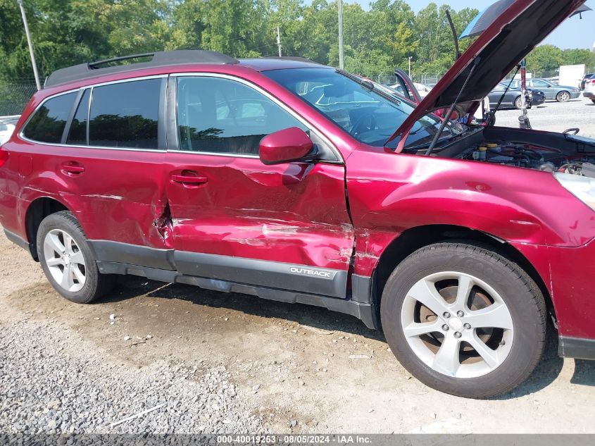 2014 Subaru Outback 2.5I Premium VIN: 4S4BRBCCXE1252318 Lot: 40019253