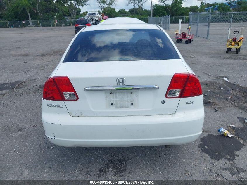 2003 Honda Civic Lx VIN: 2HGES16573H588733 Lot: 40019488