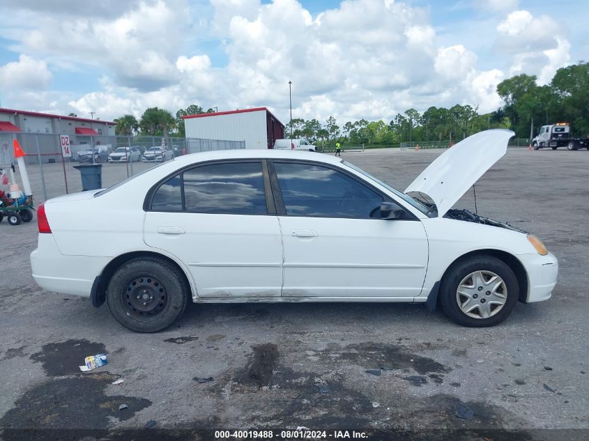 2003 Honda Civic Lx VIN: 2HGES16573H588733 Lot: 40019488