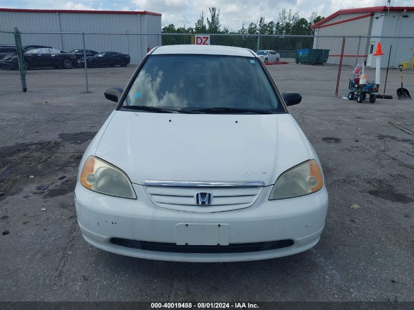 2003 Honda Civic Lx VIN: 2HGES16573H588733 Lot: 40019488