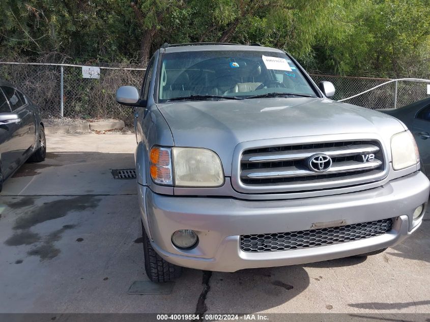 2002 Toyota Sequoia Limited V8 VIN: 5TDZT38A32S059623 Lot: 40019554