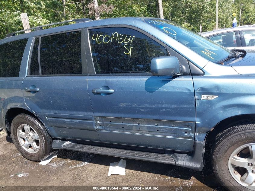 2007 Honda Pilot Ex-L VIN: 5FNYF18557B017993 Lot: 40019564