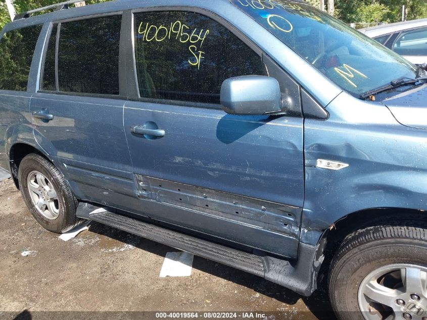 2007 Honda Pilot Ex-L VIN: 5FNYF18557B017993 Lot: 40019564