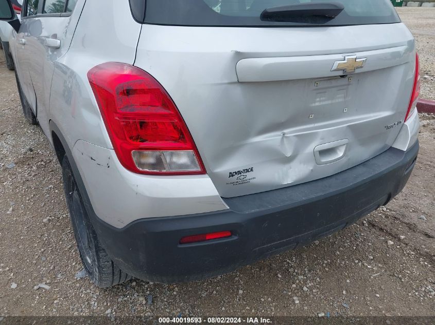 2016 Chevrolet Trax 1Ls VIN: 3GNCJKSB8GL258534 Lot: 40019593