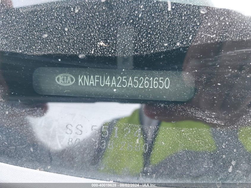 2010 Kia Forte Ex VIN: KNAFU4A25A5261650 Lot: 40019628