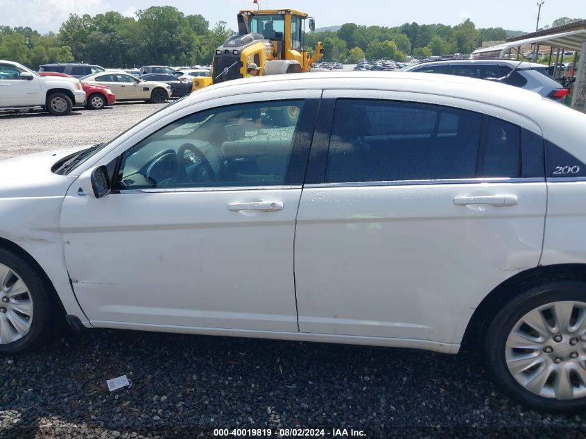 2013 Chrysler 200 Lx VIN: 1C3CCBAB6DN622633 Lot: 40019819