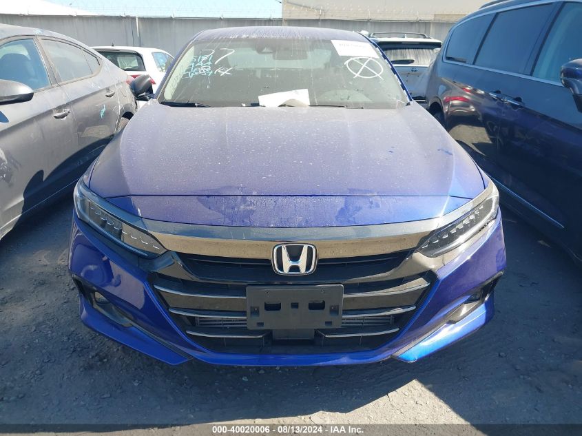 2021 Honda Accord Sport Special Edition VIN: 1HGCV1F42MA068204 Lot: 40020006