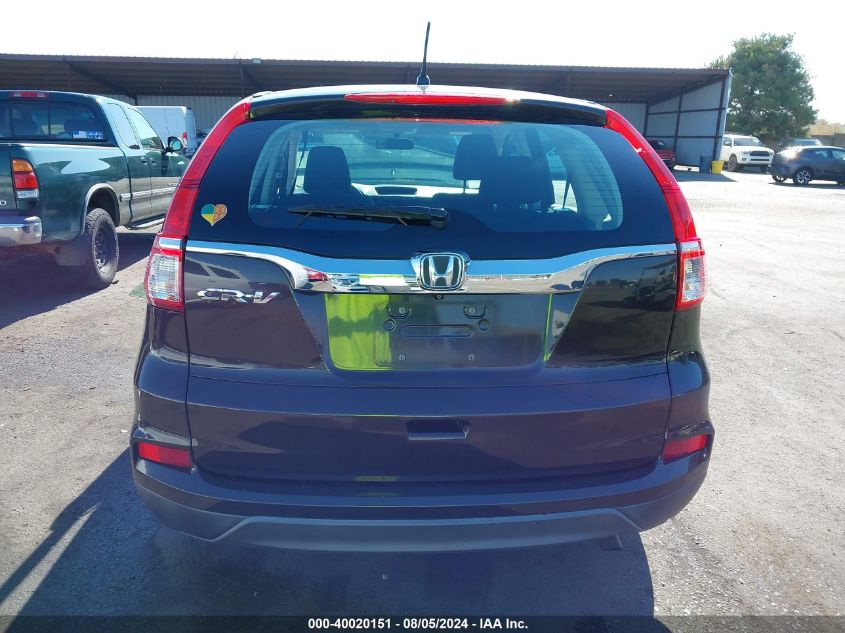 2015 Honda Cr-V Lx VIN: 2HKRM3H30FH554372 Lot: 40020151