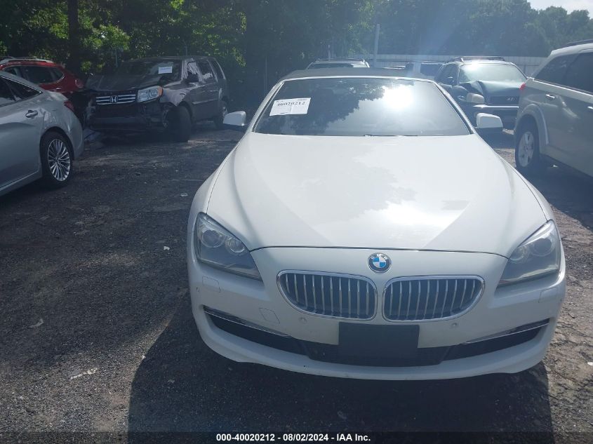 2012 BMW 650I VIN: WBALZ3C56CDL70410 Lot: 40020212