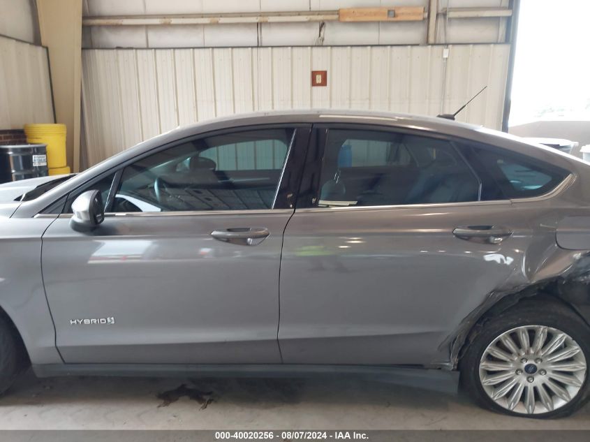 2014 Ford Fusion Hybrid S VIN: 3FA6P0UU8ER198200 Lot: 40020256