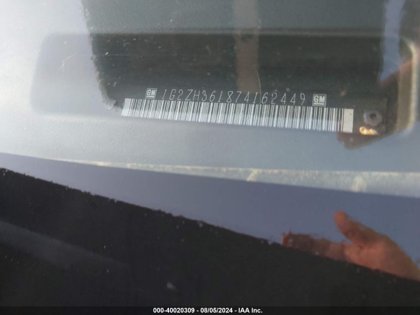 2007 Pontiac G6 Gt VIN: 1G2ZH361874162449 Lot: 40020309