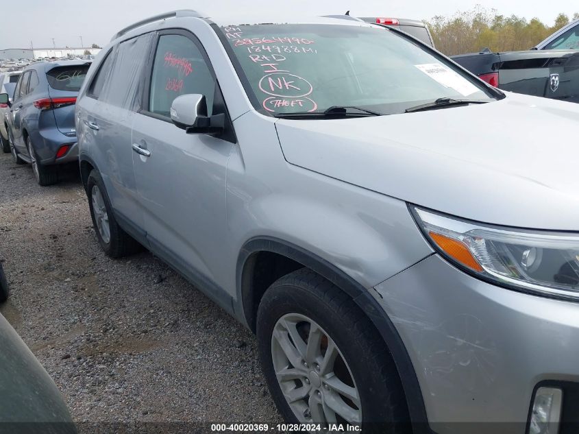 2014 Kia Sorento Lx VIN: 5XYKT4A61EG491481 Lot: 40020369