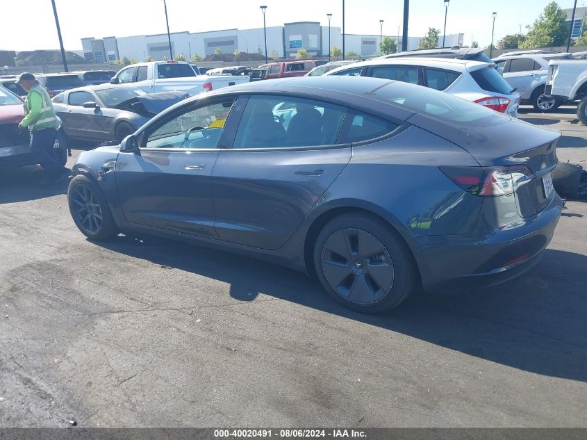 2022 Tesla Model 3 Long Range Dual Motor All-Wheel Drive VIN: 5YJ3E1EB4NF350545 Lot: 40020491