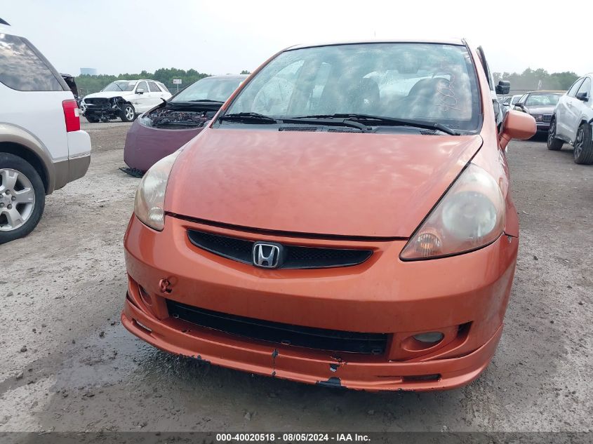 2007 Honda Fit Sport VIN: JHMGD38647S059708 Lot: 40020518