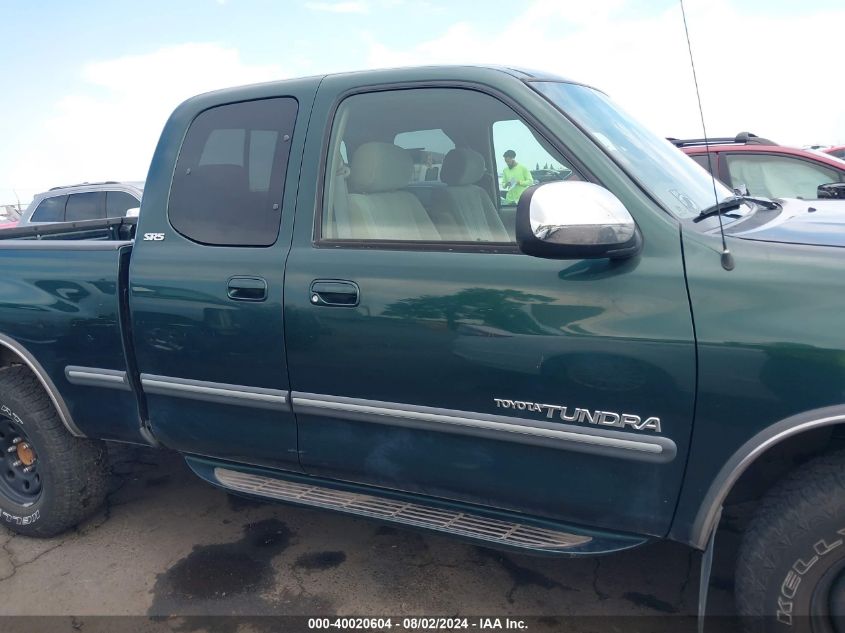 2002 Toyota Tundra Sr5 V8 VIN: 5TBBT44102S262684 Lot: 40020604