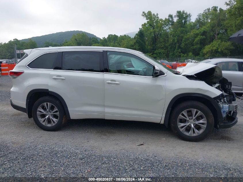 2015 Toyota Highlander Xle V6 VIN: 5TDJKRFH6FS218918 Lot: 40020637