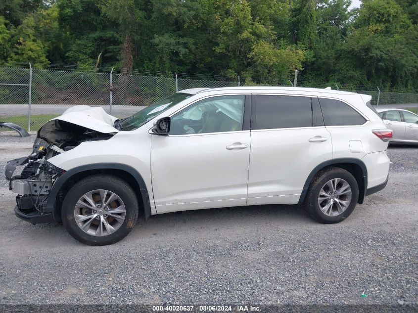 2015 Toyota Highlander Xle V6 VIN: 5TDJKRFH6FS218918 Lot: 40020637